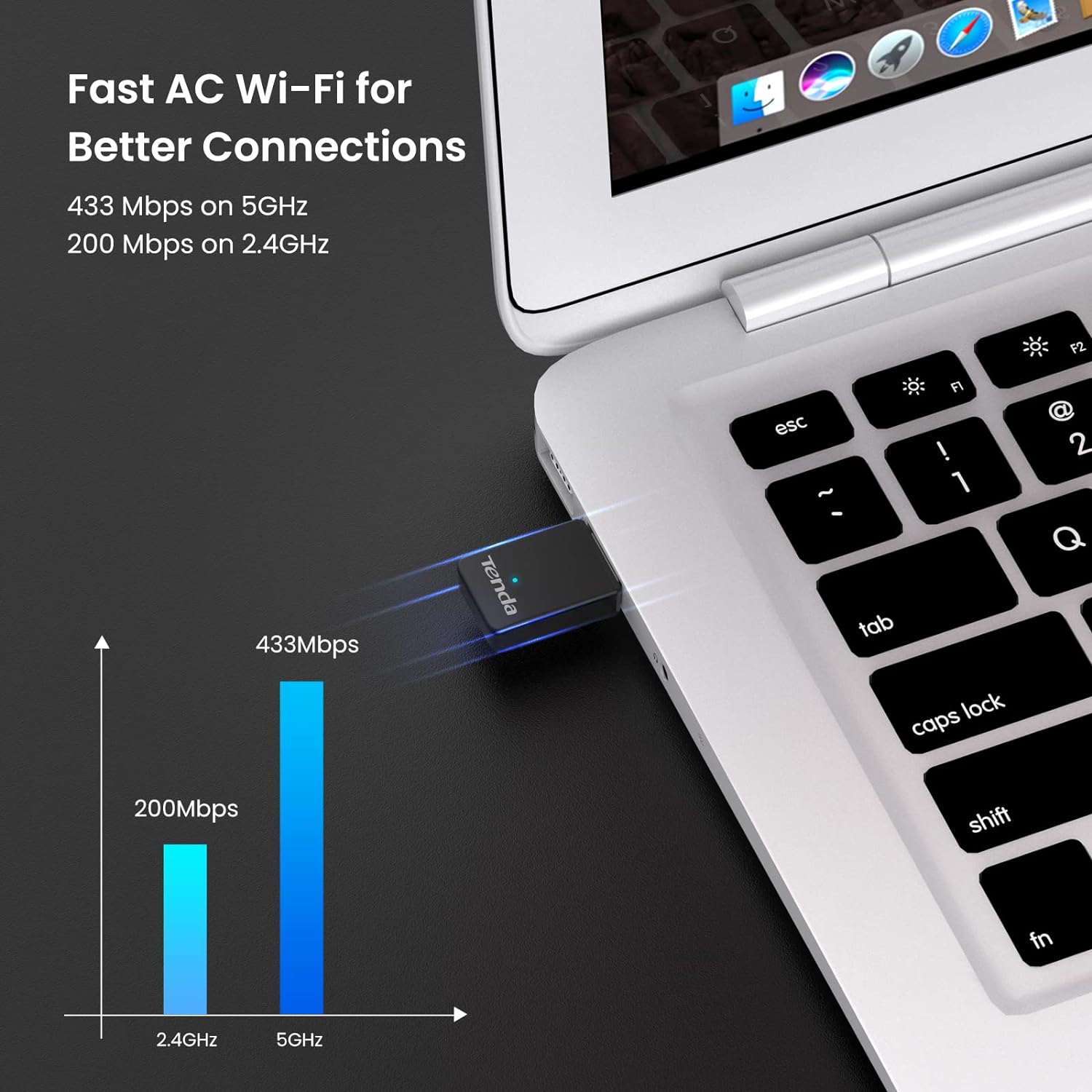 Buy Tenda,Tenda U9 Wireless USB Network Interface Card - Dongle - 433Mbps - Gadcet UK | UK | London | Scotland | Wales| Near Me | Cheap | Pay In 3 | Wireless Routers